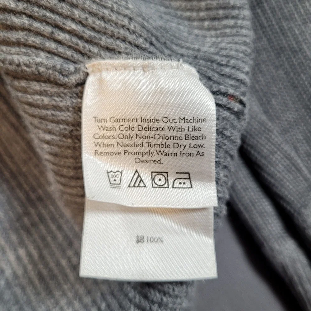 Eddie Bauer Mens Sweater XXL Gray Crewneck Cotton Knit Classic Casual Outdoor - Picture 5 of 10